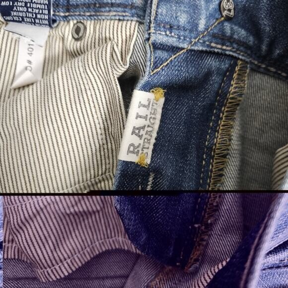 Madewell Jeans Womens 30X27.5 (Tag 28X34) Blue Rail Straight Grunge Boho - Picture 6 of 11